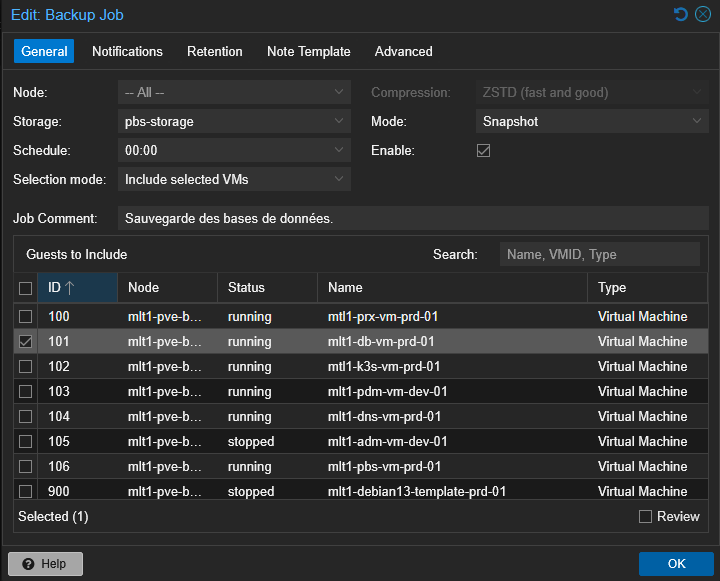 Configuration Backup Job