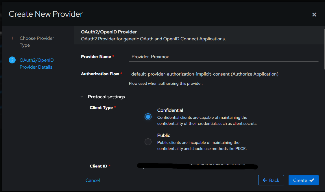 Capture d'écran - OAuth2/OpenID Provider 01
