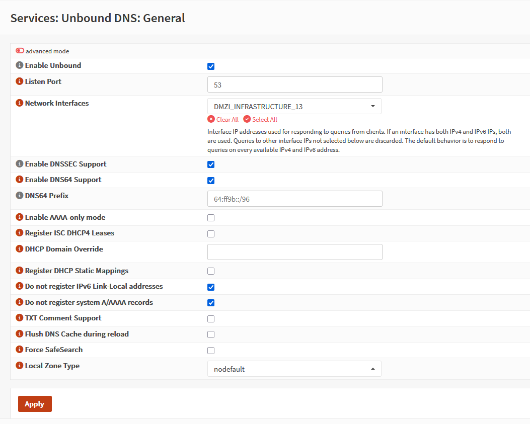 Configuration Unbound DNS