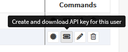 Création du jeton API
