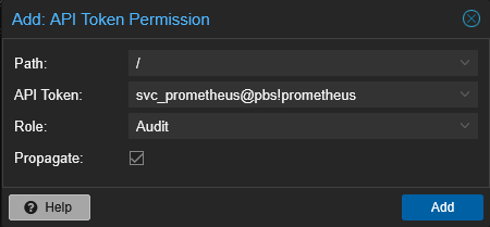 PBS API TOKEN PERMISSION